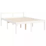 fehér tömör fa ágy időseknek fejtámlával 140x200 cm