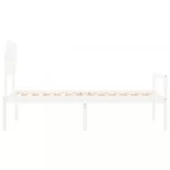 fehér tömör fa ágy időseknek fejtámlával Single