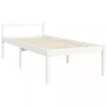 fehér tömör fa ágy időseknek fejtámlával Single