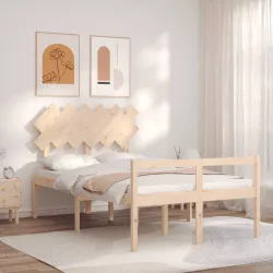 tömör fa ágy időseknek fejtámlával Small Double