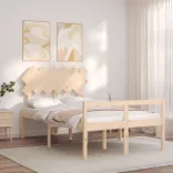 tömör fa ágy időseknek fejtámlával Small Double