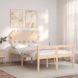 tömör fa ágy időseknek fejtámlával Double