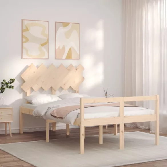 tömör fa ágy időseknek fejtámlával Double