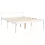 fehér tömör fa ágy időseknek fejtámlával Double