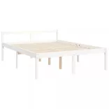 fehér tömör fa ágy időseknek fejtámlával 140x190 cm