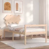 tömör fa ágy időseknek fejtámlával 90x200 cm