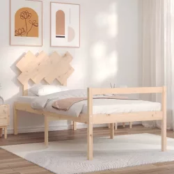 tömör fa ágy időseknek fejtámlával 90x200 cm