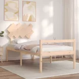 tömör fa ágy időseknek fejtámlával 90x200 cm