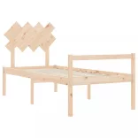 tömör fa ágy időseknek fejtámlával 90x200 cm
