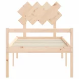 tömör fa ágy időseknek fejtámlával 90x200 cm