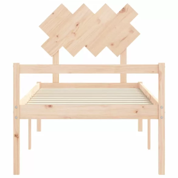tömör fa ágy időseknek fejtámlával 90x200 cm