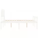 fehér tömör fa ágy időseknek fejtámlával 140x200 cm