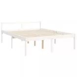 fehér tömör fa ágy időseknek fejtámlával 140x200 cm