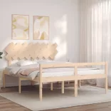 tömör fa ágy időseknek fejtámlával 160x200 cm