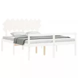 fehér tömör fa ágy időseknek fejtámlával 160x200 cm