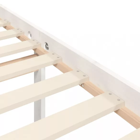 fehér tömör fa ágy időseknek fejtámlával 160x200 cm