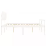 fehér tömör fa ágy időseknek fejtámlával Super King Size