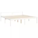 fehér tömör fa ágy időseknek fejtámlával 200x200 cm