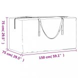 fekete polietilén karácsonyfa-tároló táska 150x75x75 cm