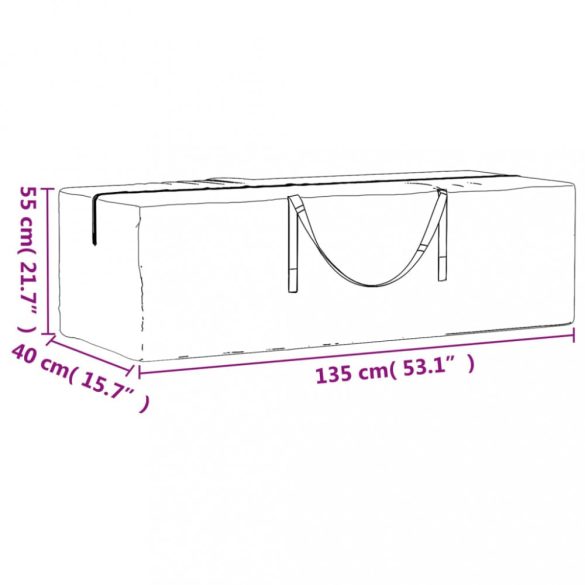 2 db fekete polietilén karácsonyfa-tároló táska