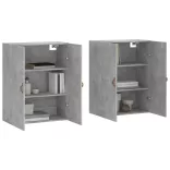 2 db betonszürke faliszekrény 69,5 x 34 x 90 cm