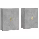 2 db betonszürke faliszekrény 69,5 x 34 x 90 cm