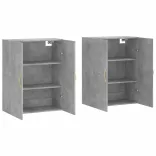 2 db betonszürke faliszekrény 69,5 x 34 x 90 cm
