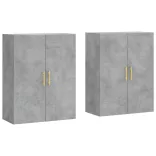 2 db betonszürke faliszekrény 69,5 x 34 x 90 cm