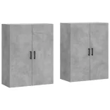 2 db betonszürke faliszekrény 69,5x34x90 cm