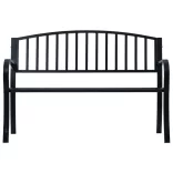 fekete acél kerti pad 120 cm