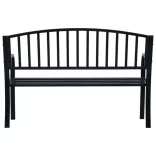 fekete acél kerti pad 120 cm