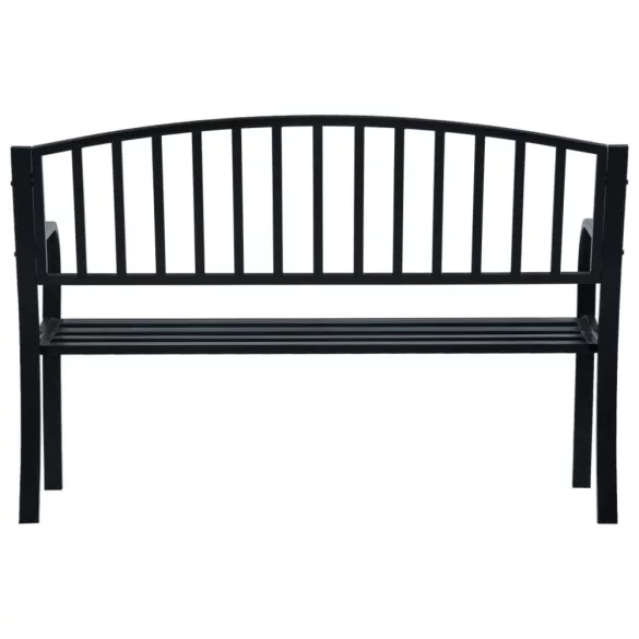 fekete acél kerti pad 120 cm