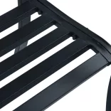 fekete acél kerti pad 120 cm
