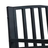 fekete acél kerti pad 120 cm