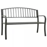 szürke acél kerti pad 120 cm