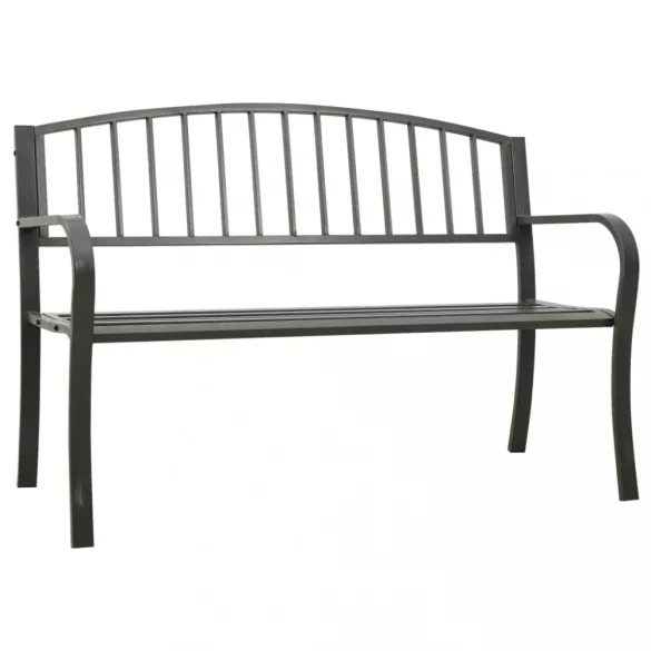 szürke acél kerti pad 120 cm
