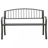 szürke acél kerti pad 120 cm