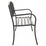 szürke acél kerti pad 120 cm