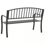 szürke acél kerti pad 120 cm