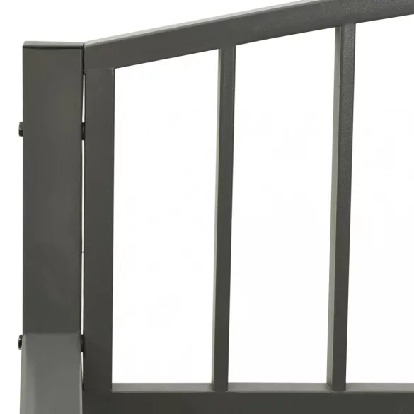 szürke acél kerti pad 120 cm