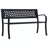 fekete acél kerti pad 120 cm