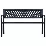 fekete acél kerti pad 120 cm
