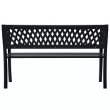 fekete acél kerti pad 120 cm