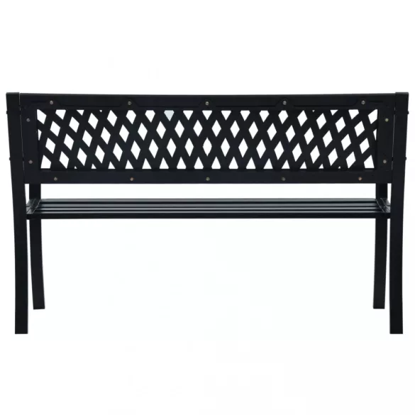 fekete acél kerti pad 120 cm