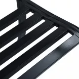 fekete acél kerti pad 120 cm