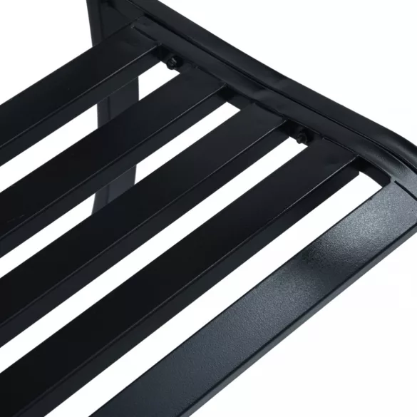 fekete acél kerti pad 120 cm