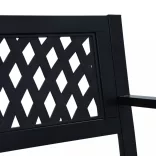 fekete acél kerti pad 120 cm