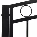 fekete acél kerti pad asztallal 120 cm