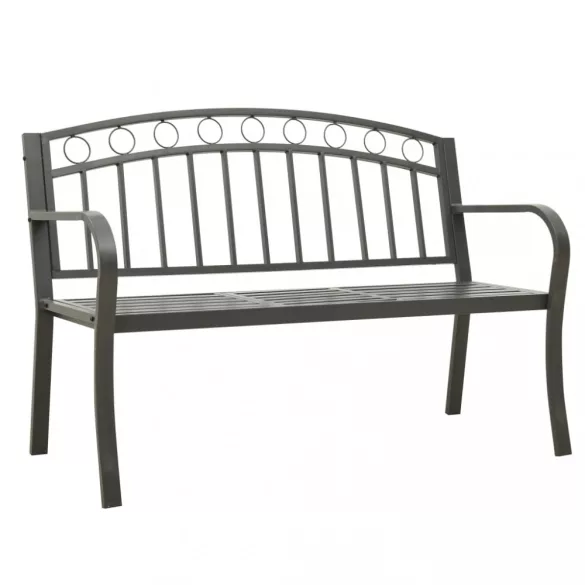 szürke kerti pad asztallal 120 cm
