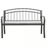 szürke kerti pad asztallal 120 cm